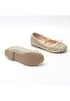 Girl’s Mary Jane Ballerina Flat Shoes- Gold Glitter