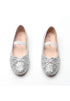 Girl’s Mary Jane Ballerina Flat Shoes- Silver Glitter