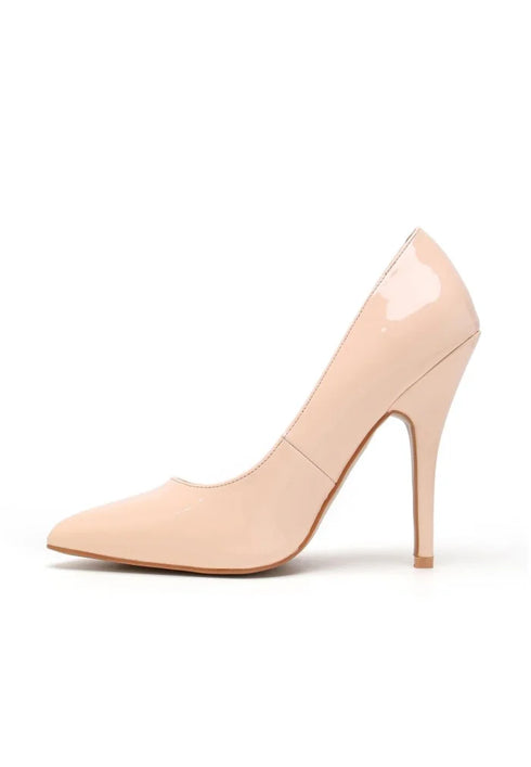Nude Patent Pointed Toe Stiletto Heel Court Shoes – G-924