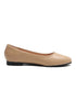 Women's Nude Closed Toe Ballet Flats