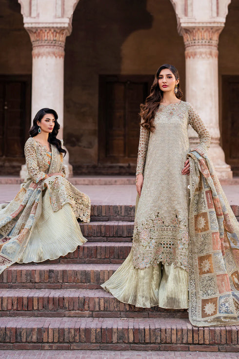 Iznik Embroidered Chiffon 3 Piece Suit ILC-02