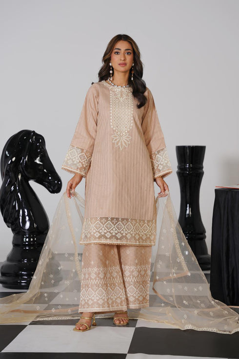 Attire Designer Embroidered Lawn 3PC Suit AD-09
