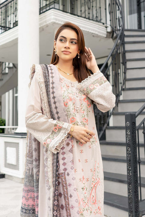 Munira Designer Embroidered Cotton Chikankari Suit MSL146