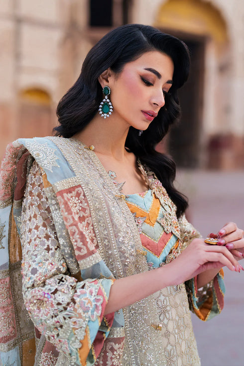 Iznik Embroidered Chiffon 3 Piece Suit ILC-02