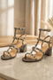 Rose Gold Ankle Strap Heel BS-7