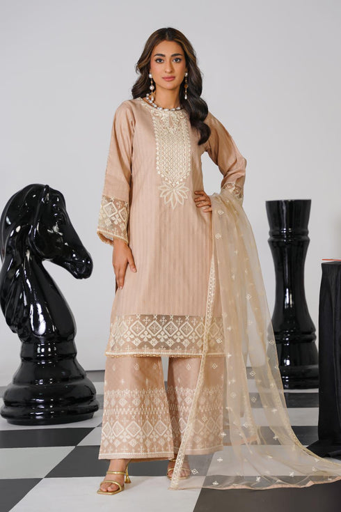 Attire Designer Embroidered Lawn 3PC Suit AD-09