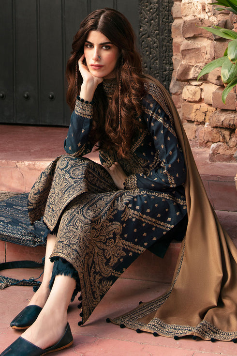 Jazmin Embroidered Khaddar 3 Piece suit DW23-D2