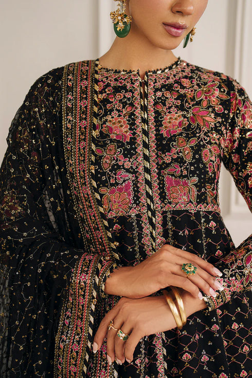 Baroque Embroidered Chiffon Suit UF-4156