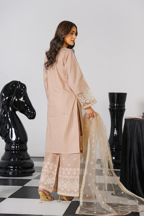 Attire Designer Embroidered Lawn 3PC Suit AD-09
