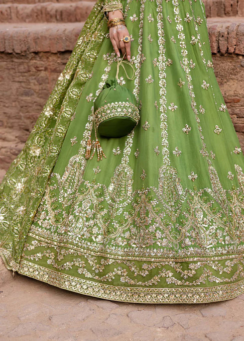 Embroidered Tussel Silk Net Bridal Dress Nashmira