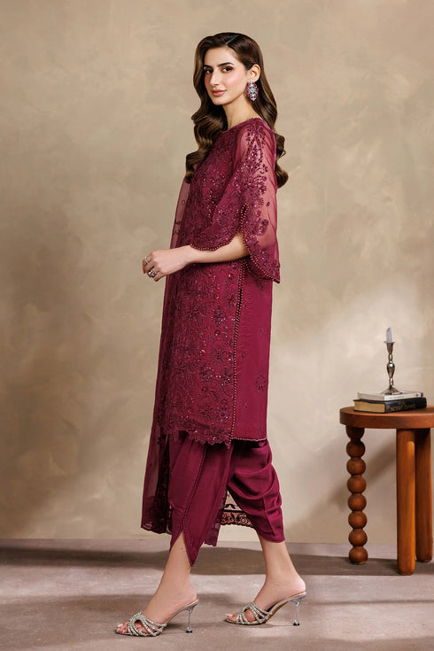 Zarif Embroidered Organza Suit ZYR-SURKH-01