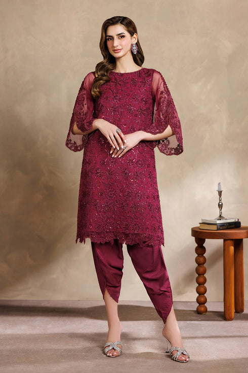 Zarif Embroidered Organza Suit ZYR-SURKH-01