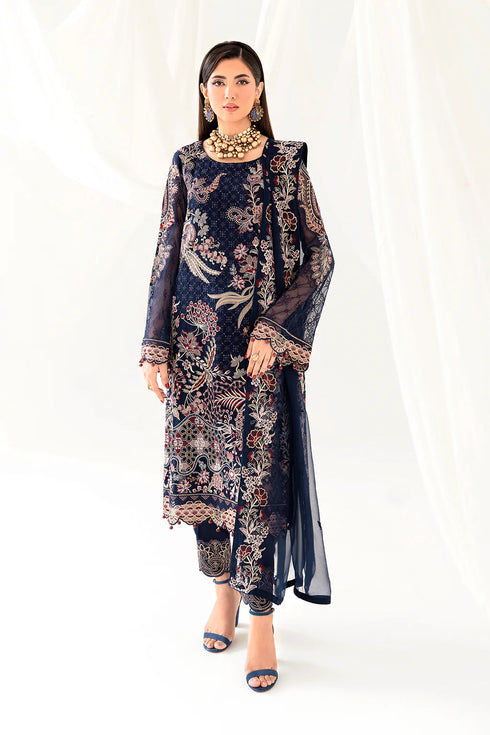 Ramsha Embroided Chiffon 3 Piece suit D-1011