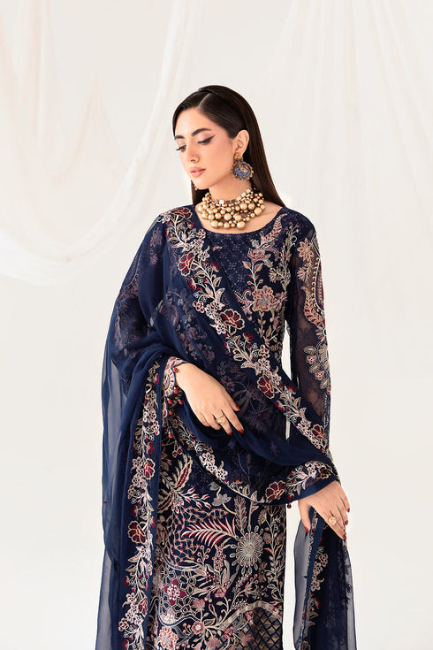 Ramsha Embroided Chiffon 3 Piece suit D-1011