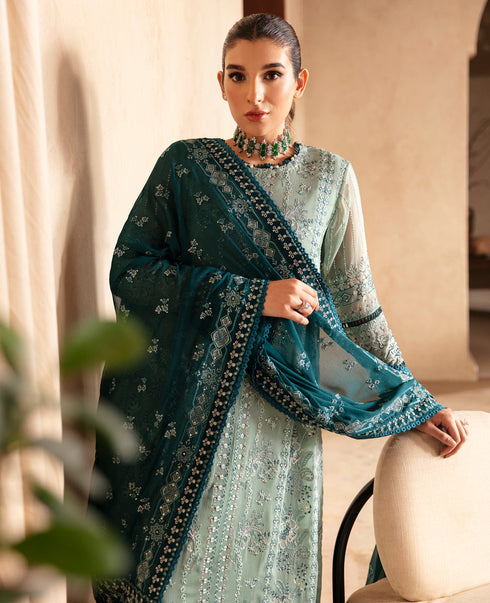 Xenia Embroidered Chiffon 3-Piece Suit KHIRA
