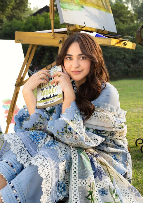 Elaf Embroiderd Lawn Suit ELY-1B SERENITY