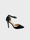Black Patent Ankle Strap Heel 221