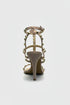 Women's Nude Patent Gladiator Stiletto Heel Sandals Multi Strap Open Toe BS-5