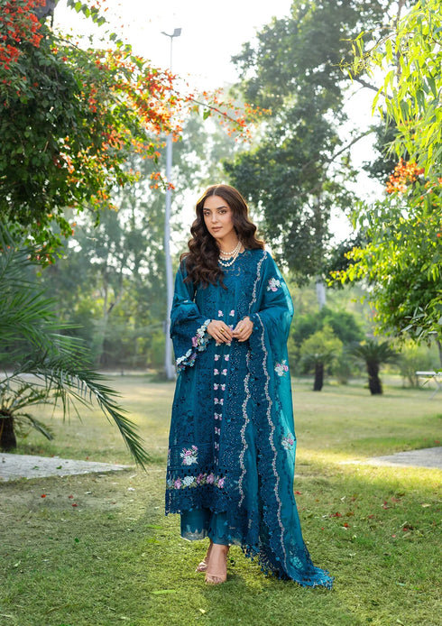 Elaf Embroiderd Lawn Suit ELY-06 SAPPHIRE