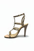 Women's Nude Patent Gladiator Stiletto Heel Sandals Multi Strap Open Toe BS-5