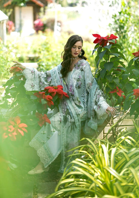 Elaf Digital Printed Lawn Suit ESA-4B MINT MEADOW