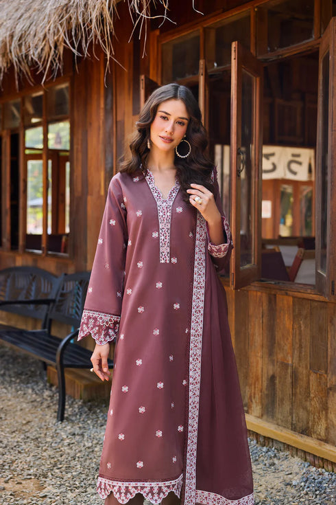 Farasha Embroidered Lawn 3 Piece Suit Velvet Veil