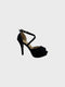 Black Suede Ankle Strap Heel BS27