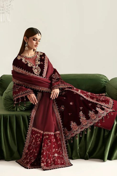 Emaan Adeel Embroidered Velvet Suit NADIRA