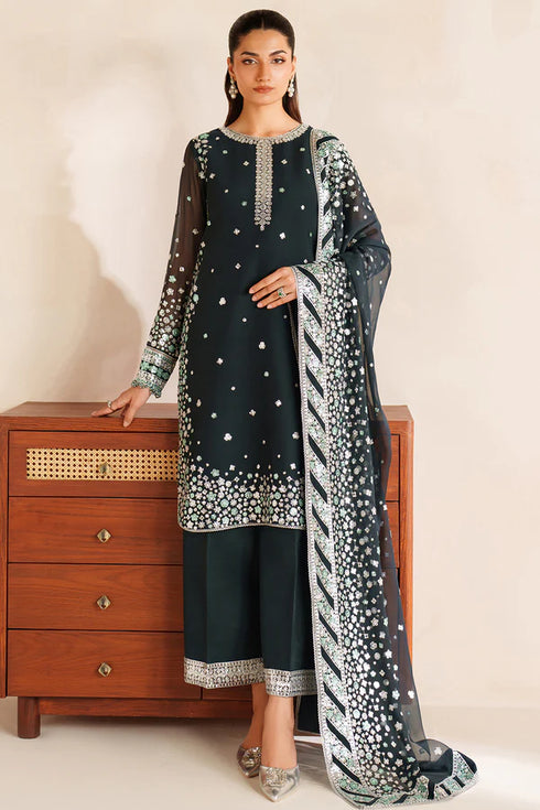 Farasha Embroidered Chiffon Suit Dawn Mist