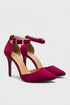 Fuchsia (Hot Pink) Suede Ankle Strap Heel 221