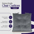 Velvet Seat Pad for Armchairs 40x40 with Ties Thick Armchair Pad