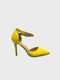 Yellow Patent Ankle Strap Heel 221