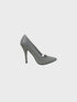 Silver Glitter Heel 12923