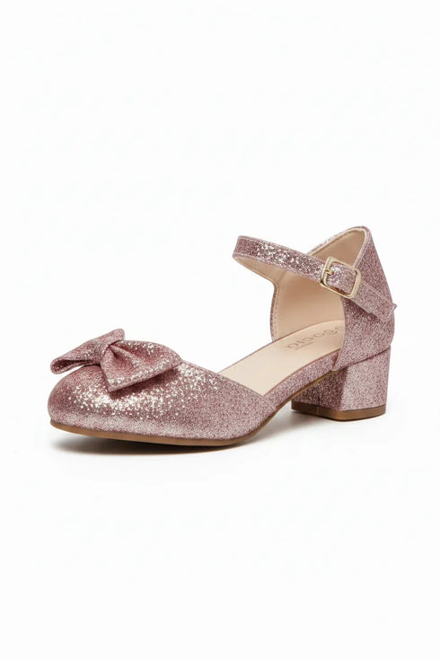 Kids Pink Glitter Shoes BS-608