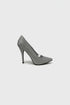 Silver Glitter Pointed Toe Stiletto High Heel Court Shoes 5 Inch – BS-12923