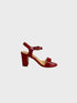 Red Patent Ankle Strap Heel 1840
