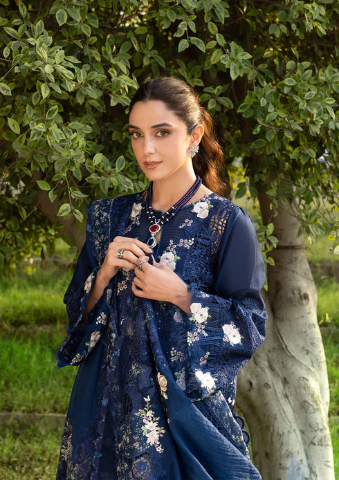 Elaf Embroiderd Lawn Suit ELY-4B BLUE BELLE