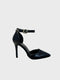 Black Matte Ankle Strap Heel 221