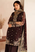 Farasha Embroidered Chiffon Suit Oak Charm