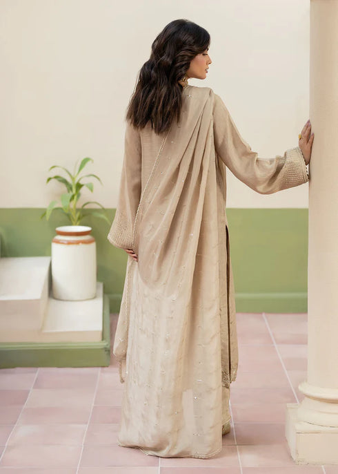 Zarqun Embroidered Raw Silk 3PC Suit 25100B