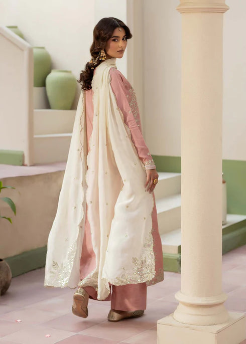 Zarqun Embroidered Raw Silk 3PC Suit 25103A