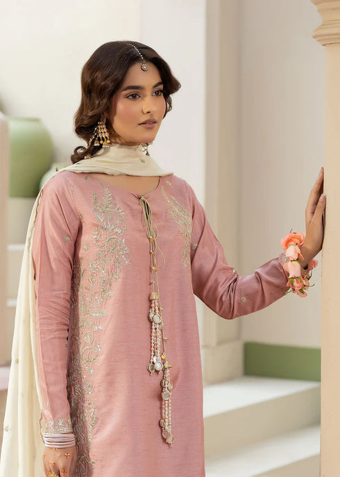 Zarqun Embroidered Raw Silk 3PC Suit 25103A