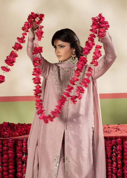 Zarqun Embroidered Raw Silk 3PC Suit 25102A