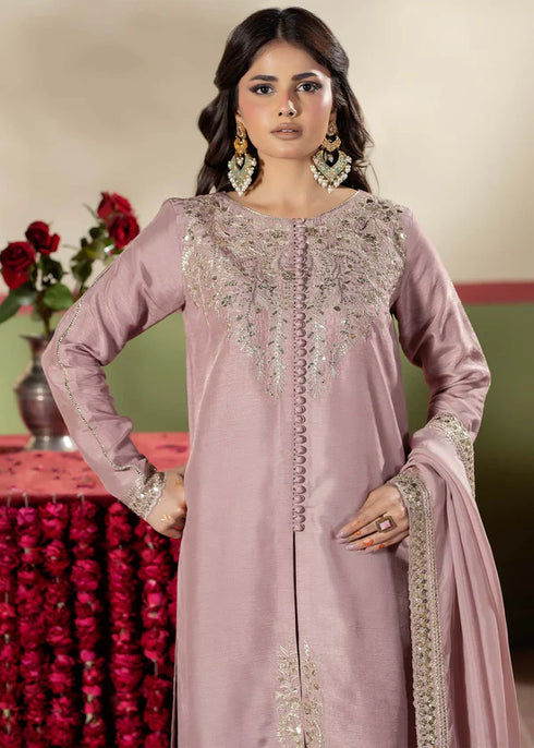 Zarqun Embroidered Raw Silk 3PC Suit 25102A