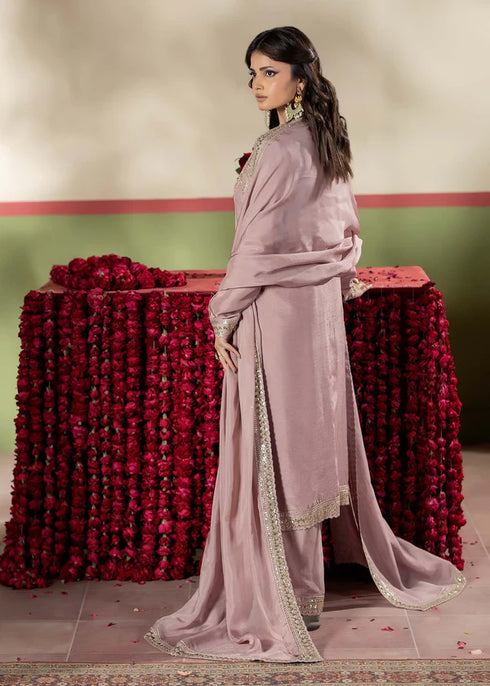 Zarqun Embroidered Raw Silk 3PC Suit 25102A