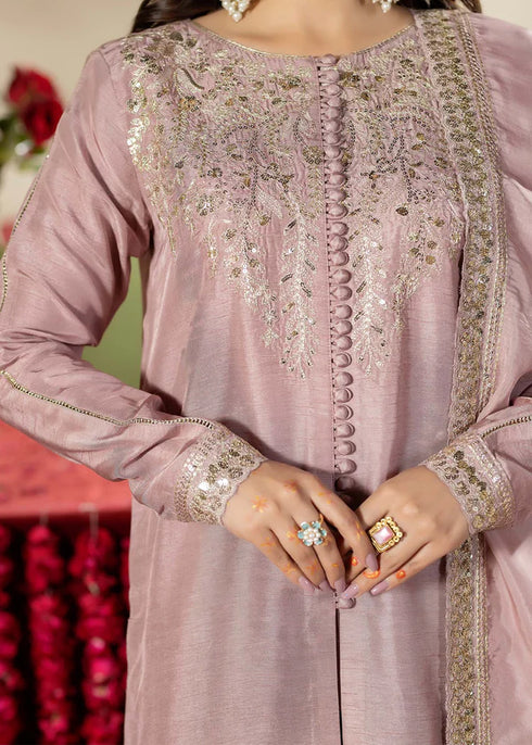 Zarqun Embroidered Raw Silk 3PC Suit 25102A