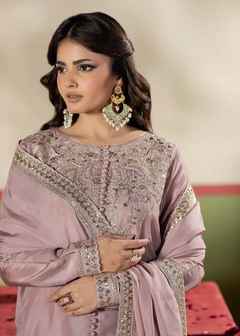 Zarqun Embroidered Raw Silk 3PC Suit 25102A