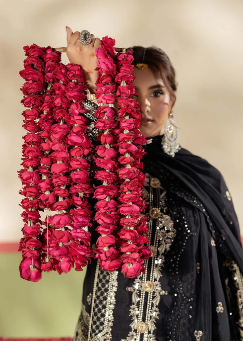 Zarqun Embroidered Raw Silk 3PC Suit 2599B