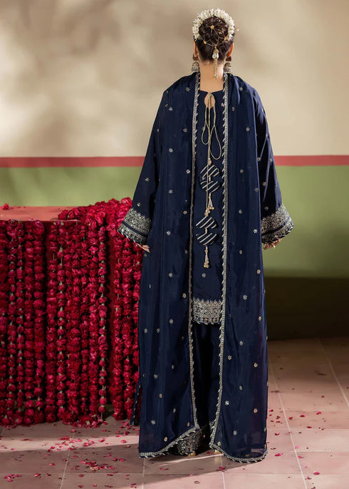 Zarqun Embroidered Raw Silk 3PC Suit 25101B