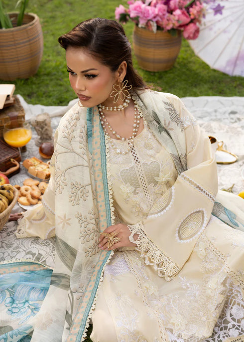 Zarqun Embroidered Lawn 3PC Suit 2614-A